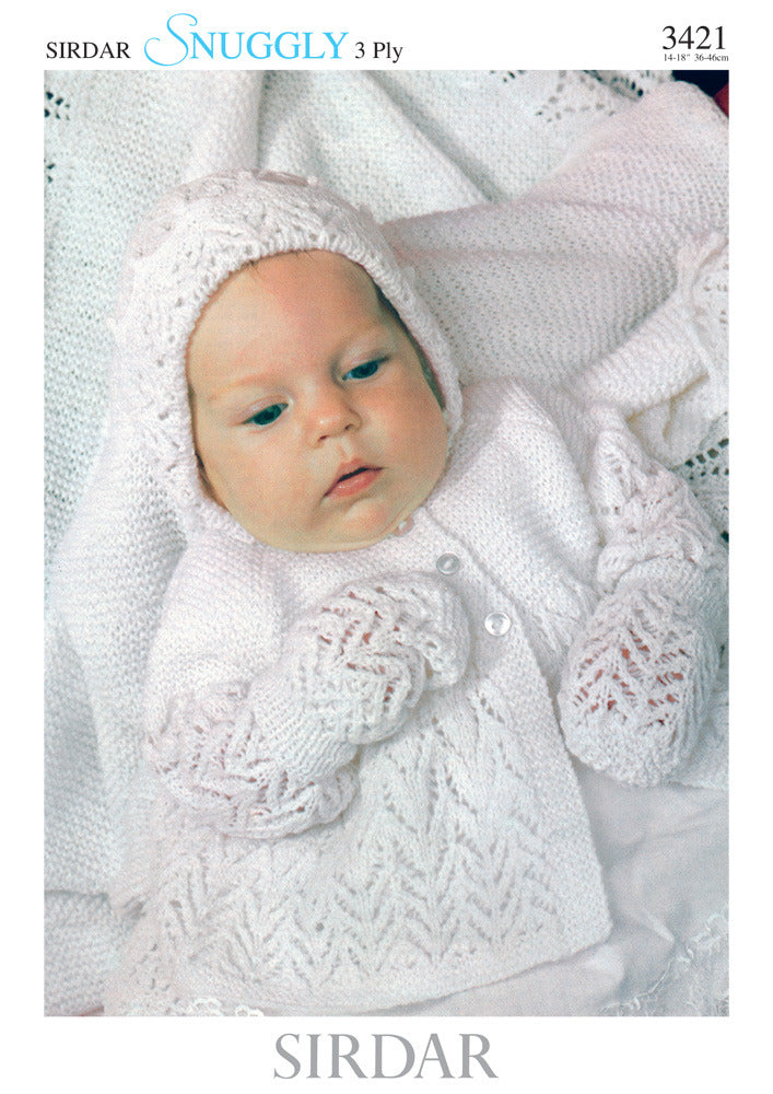 Layette in Sirdar Snuggly 3 Ply 50g - 3421 - Downloadable PDF