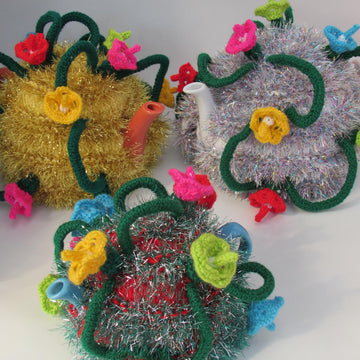 Christmas Tinsel and Fairy Lights Tea Cosy