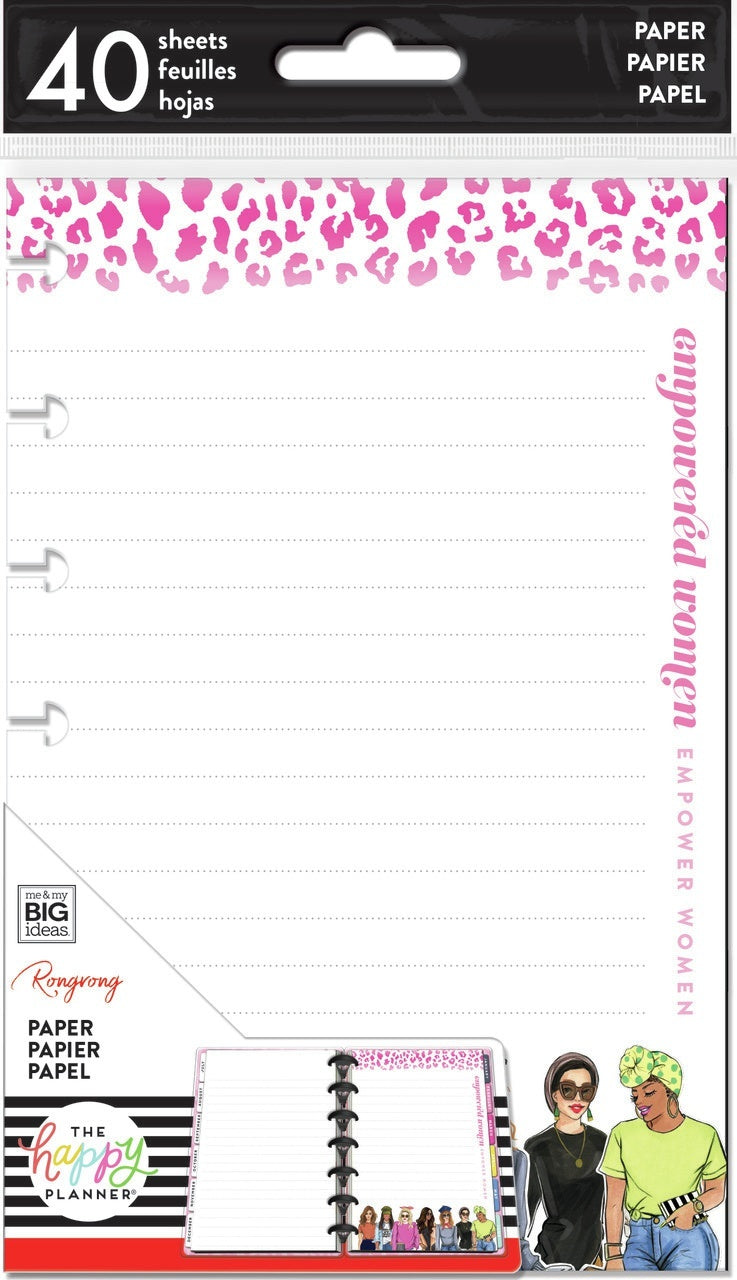 Happy Planner Mini Fill Paper 4.5"X7" 40/Pkg - Empowered Women W/Foil X Rongrong