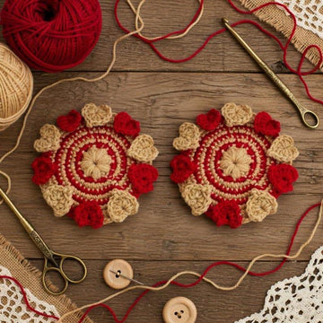 Crochet Heart Coaster Pattern | PDF + Video Tutorial