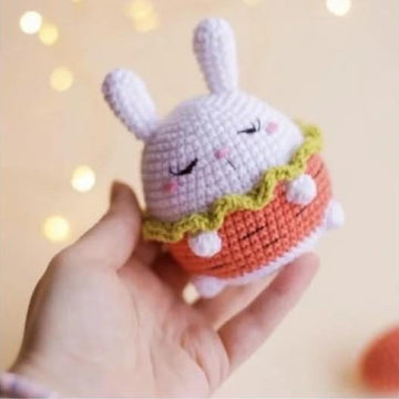 Cut Bunny in an Orange Dress Crochet Pattern