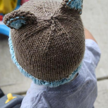 Bulky Weight Knit Bear Beanie