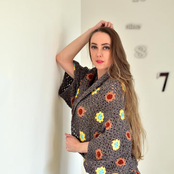 Ulla crochet blanket cardigan