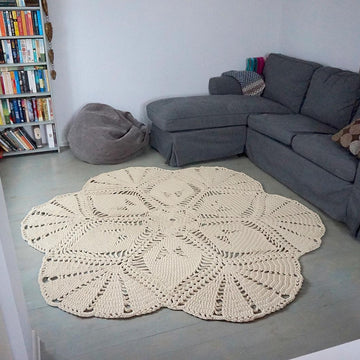 Crochet pattern Rug LIFE IS A FLOWER