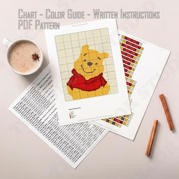Winnie the Pooh Blanket Cartoon Bear Afghan Teddy and Friends Graphgan C2C Crochet Pattern