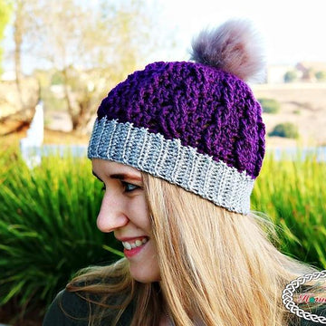 Ribbed Cable Textured Beanie