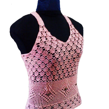 Crochet Pink Blouse