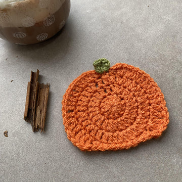 Crochet Pumpkin Coaster & Garland Decoration