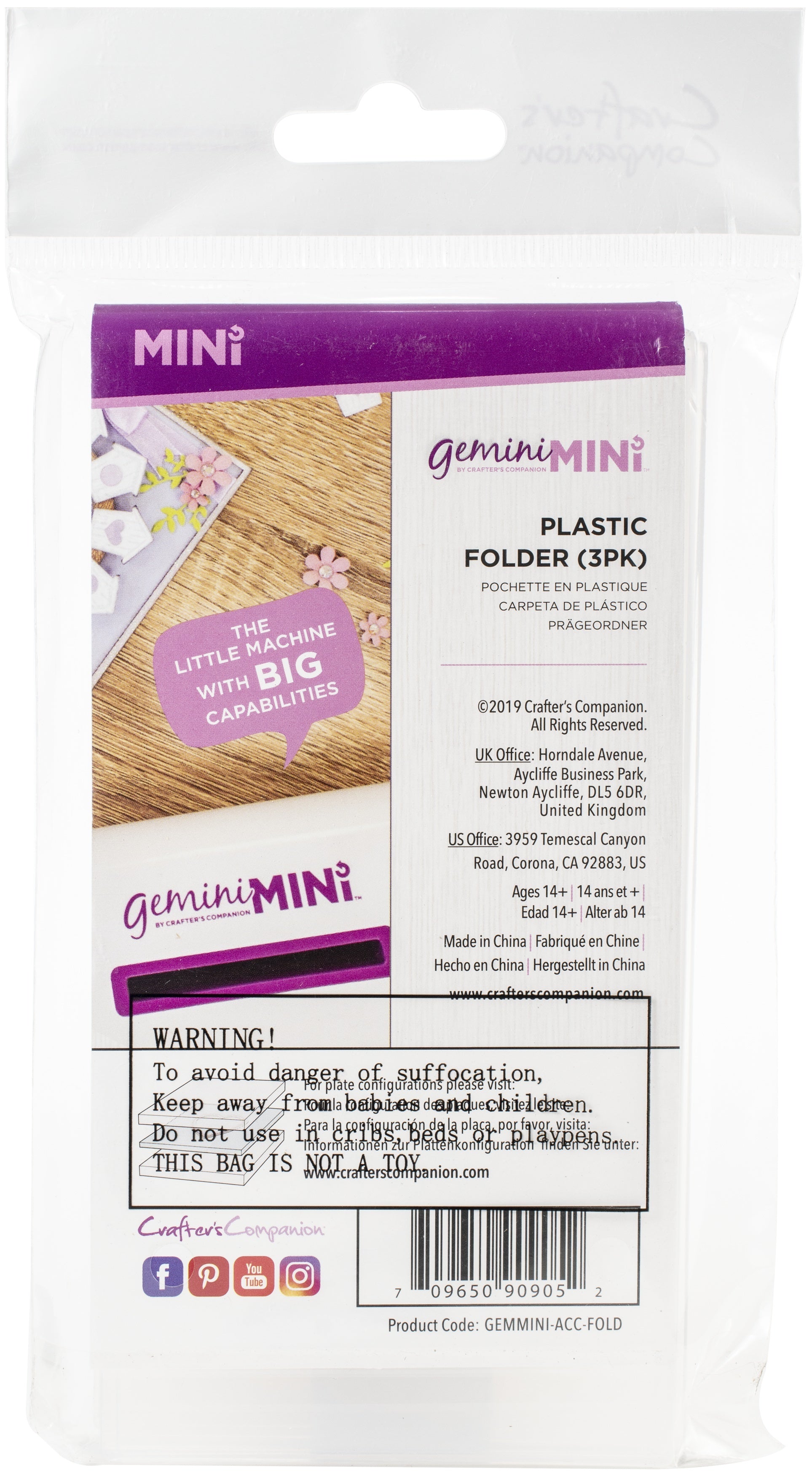 Gemini Mini Accessories - Plastic Folder - 3 pack