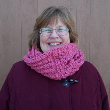 Ribbed Raspberries Infinity Scarf
