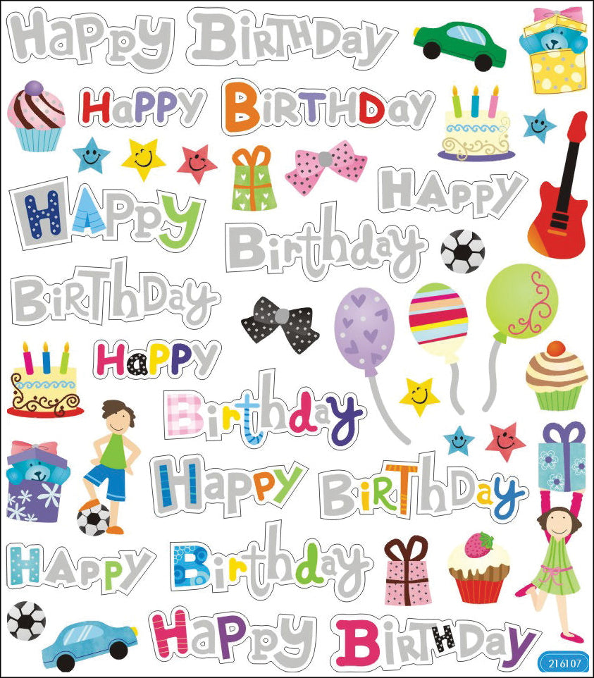 Tattoo King Sticker King Stickers - Happy Birthday