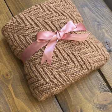 Aran Heartbeat blanket