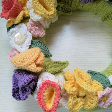 Spring floral wreath