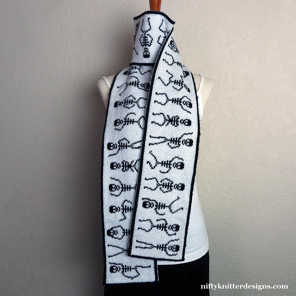 Spooky Scary Skeleton Scarf