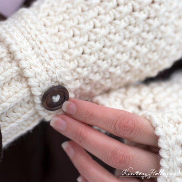 Double Seed Stitch Fingerless Mitts