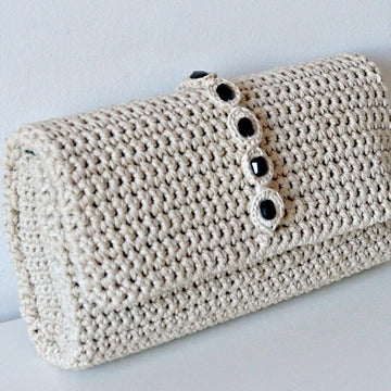 Crochet Strass Pochette Bag