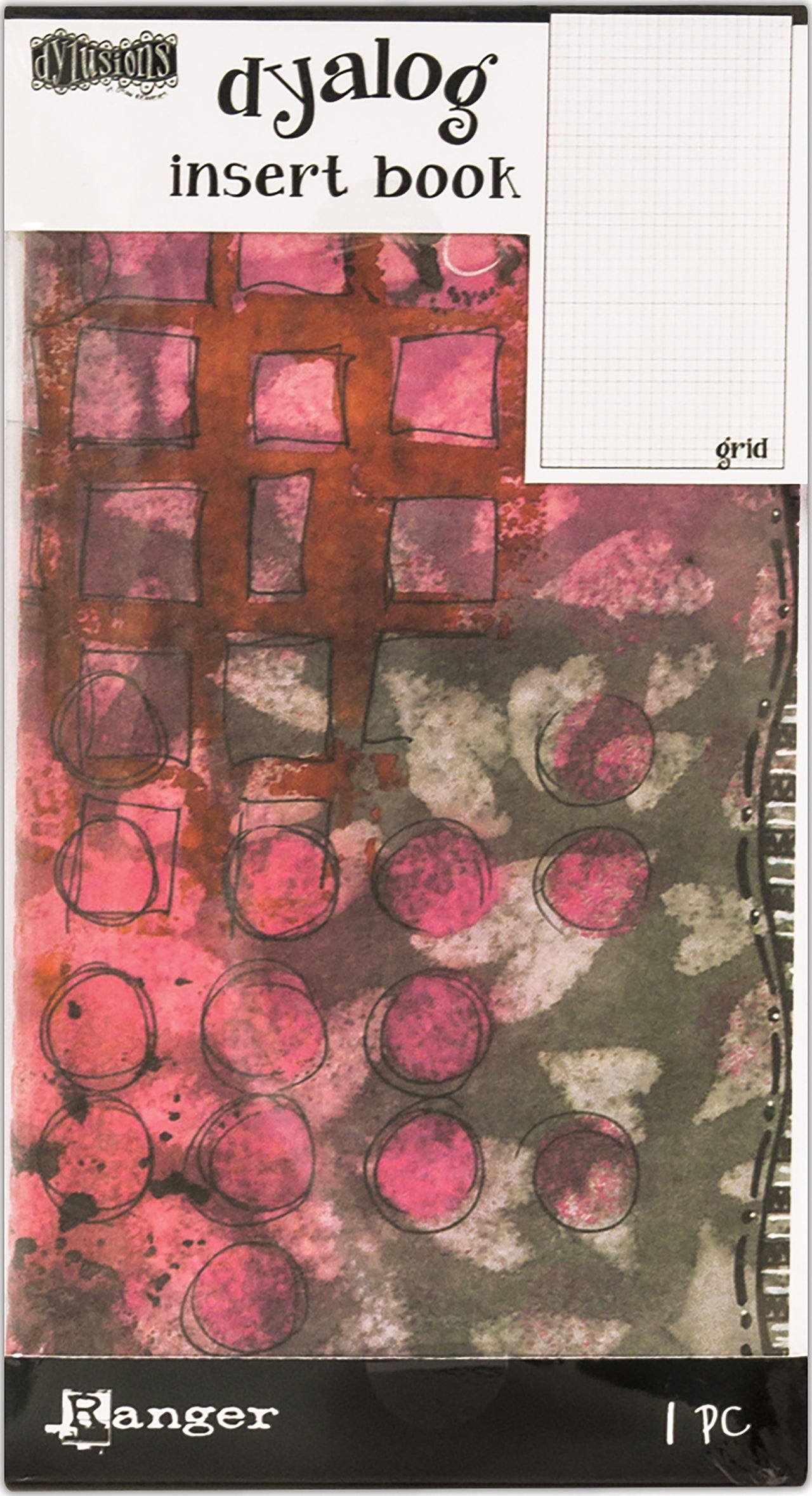 Ranger Dyan Reaveley's Dylusions Dyalog Insert Book 4.375"X8.25" - Grid