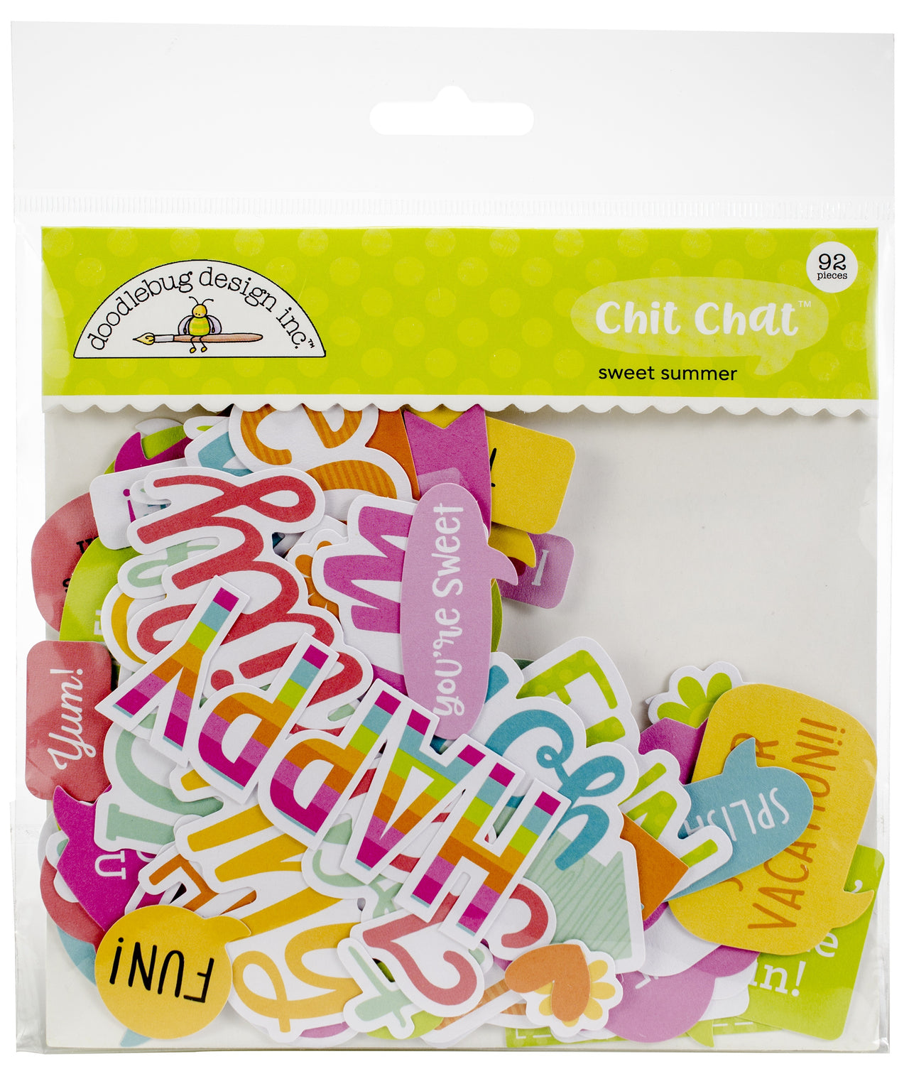 Doodlebug Odds & Ends Chit Chat Die-Cuts - Sweet Summer, 92/Pkg