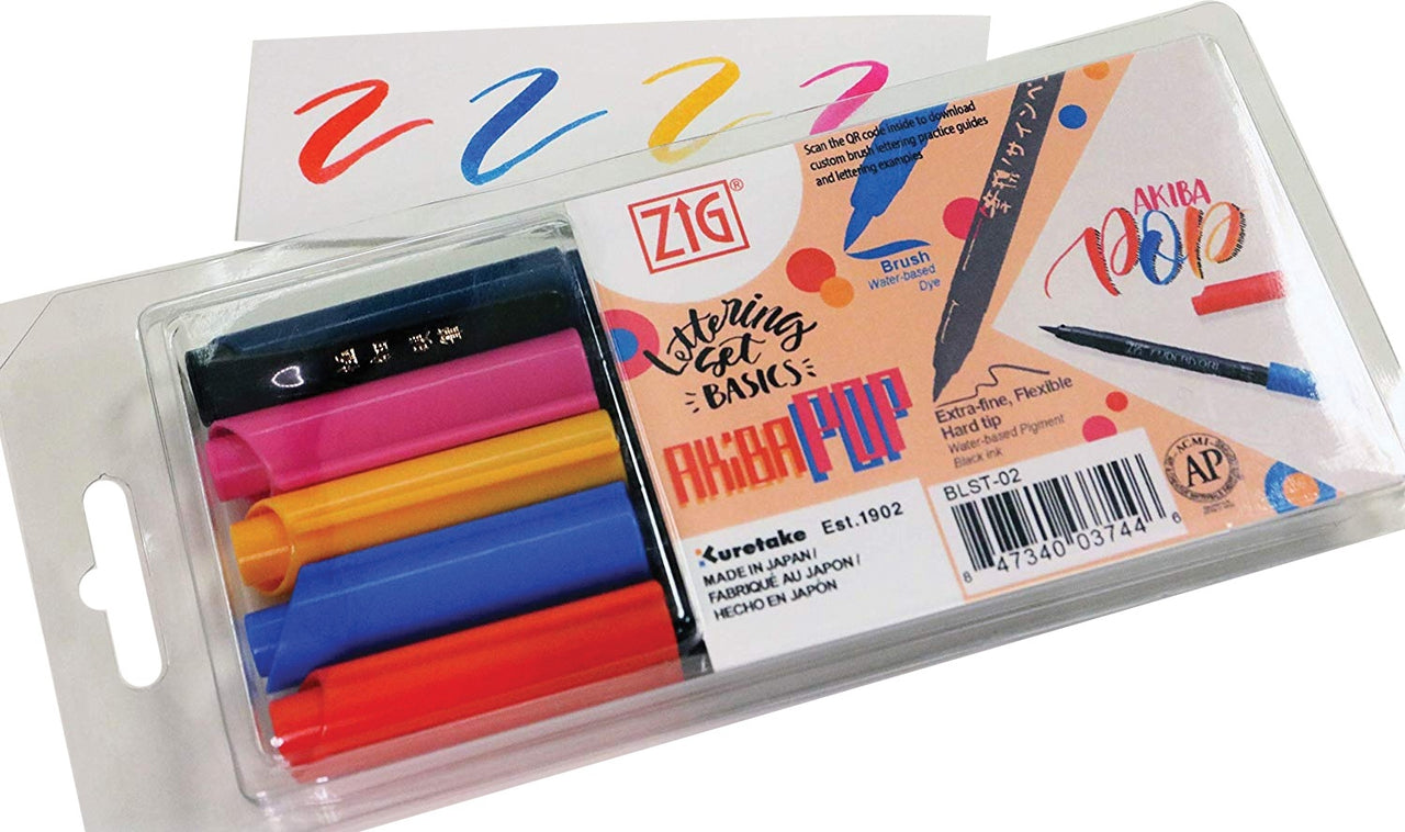 ZIG Kuretake ZIG Fudebiyori Lettering Set - Akiba Pop