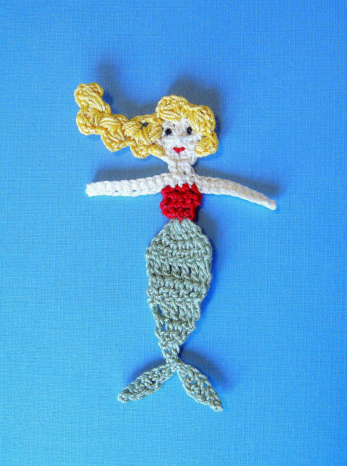 Mermaid Applique Crochet Pattern