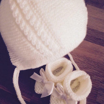 Royal Bonnet and Booties