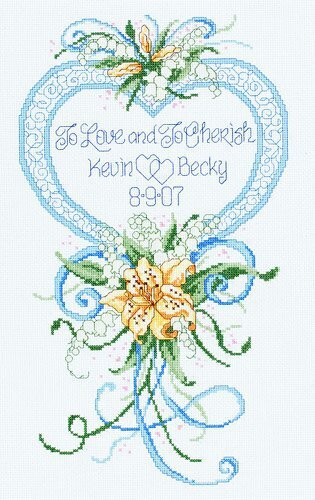 Janlynn Corporation Cherished Wedding Cross Stitch Kit - 23cm x 38cm