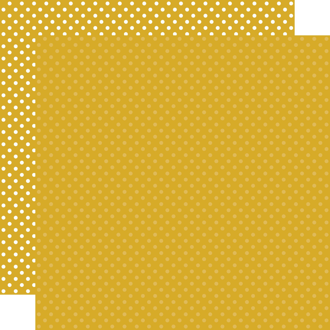 Echo Park Paper Echo Park Dots/Stripes Double-Sided Cardstock 12"X12" 25/Pkg - Mustard