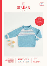 Decorated Jumper in Sirdar Snuggly Cashmere Merino Silk DK - 5385 - Downloadable PDF
