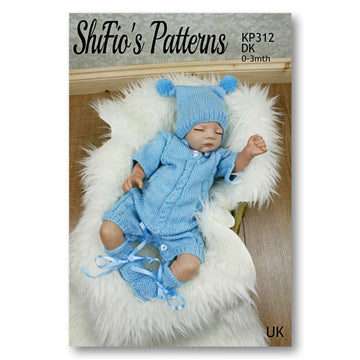 Cable Onesie Knitting Pattern #312