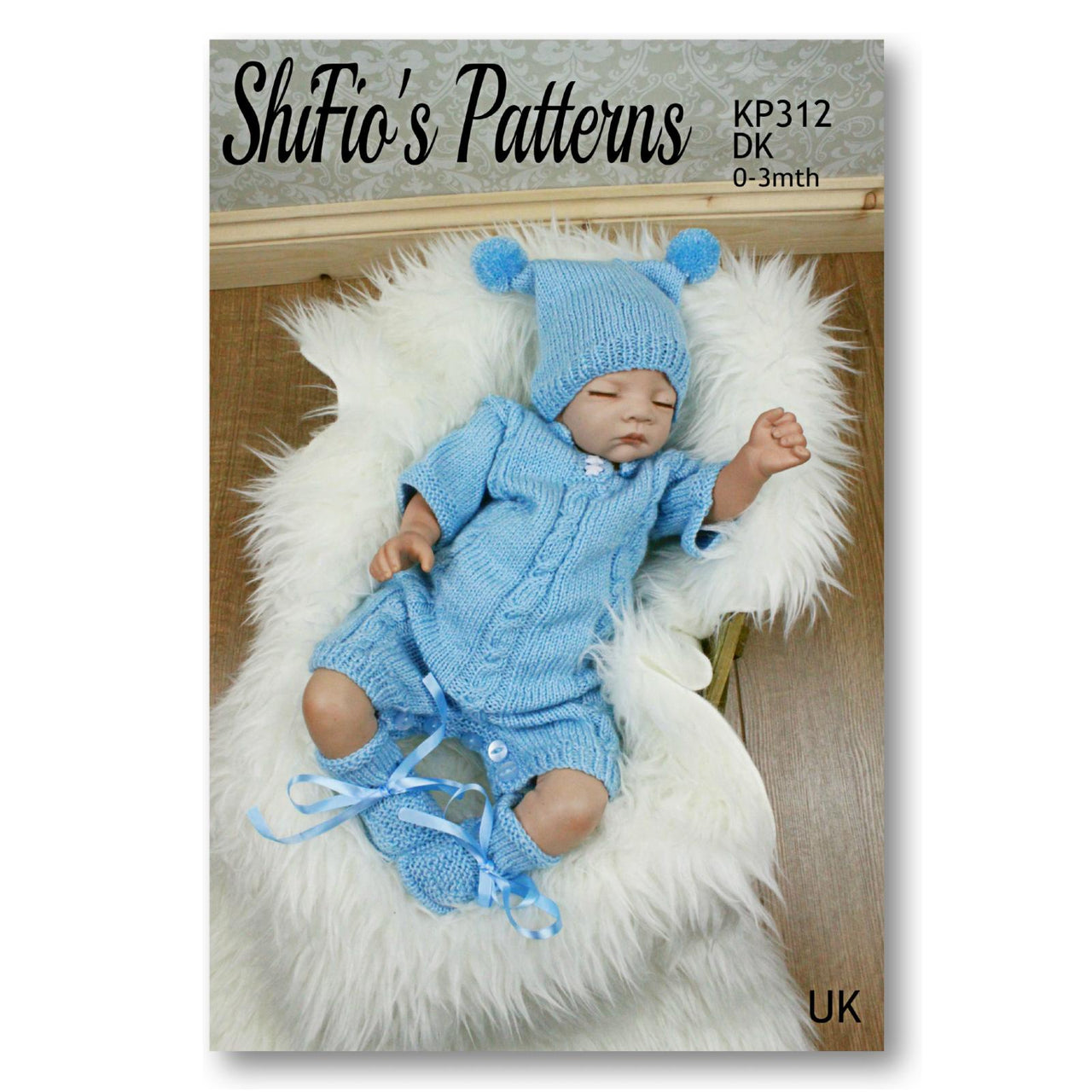 Cable Onesie Knitting Pattern #312
