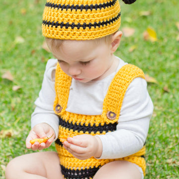 Bumble Bee Baby Hat & Playsuit Set