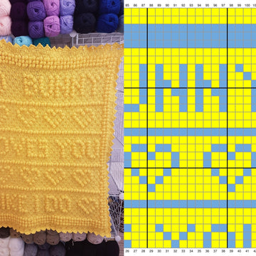 "No Bunny Loves You Like I Do" C2C Baby Blanket