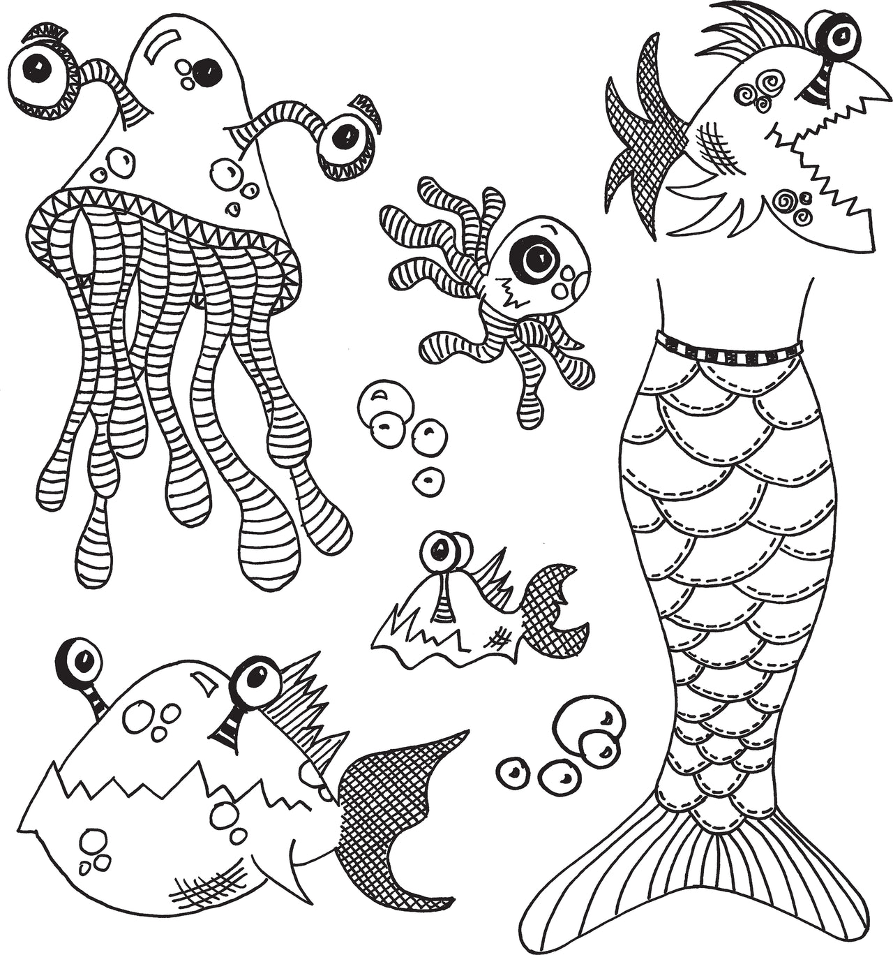 Ranger Dyan Reaveley's Dylusions Cling Stamp Collections 8.5"X7" - Plenty More Fish In The Sea