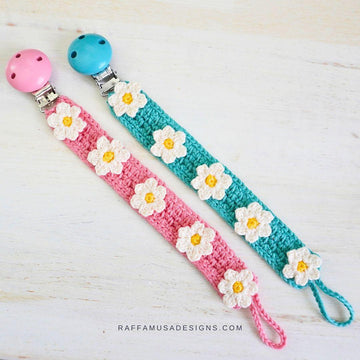 Ladybug & Daisy Pacifier Clip