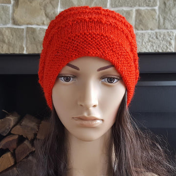 Cathy - 8ply eyelet stitch beanie