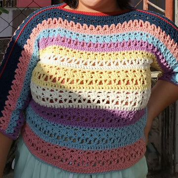 Beginner Crochet Top Pattern Simple Crochet Mesh Shirt Pattern Easy Summer Crochet Sweater PDF Lightweight Crochet Top DIY Crochet Shirt