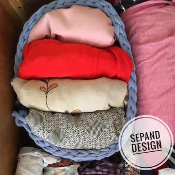 Zpagetti (t shirt) yarn basket- Oval base