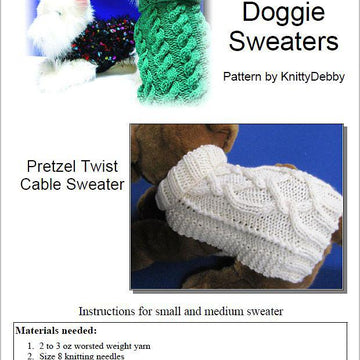 Celtic Doggie Pretzel Twist Aran Sweater