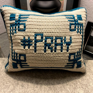 #Pray Mosaic Pillow