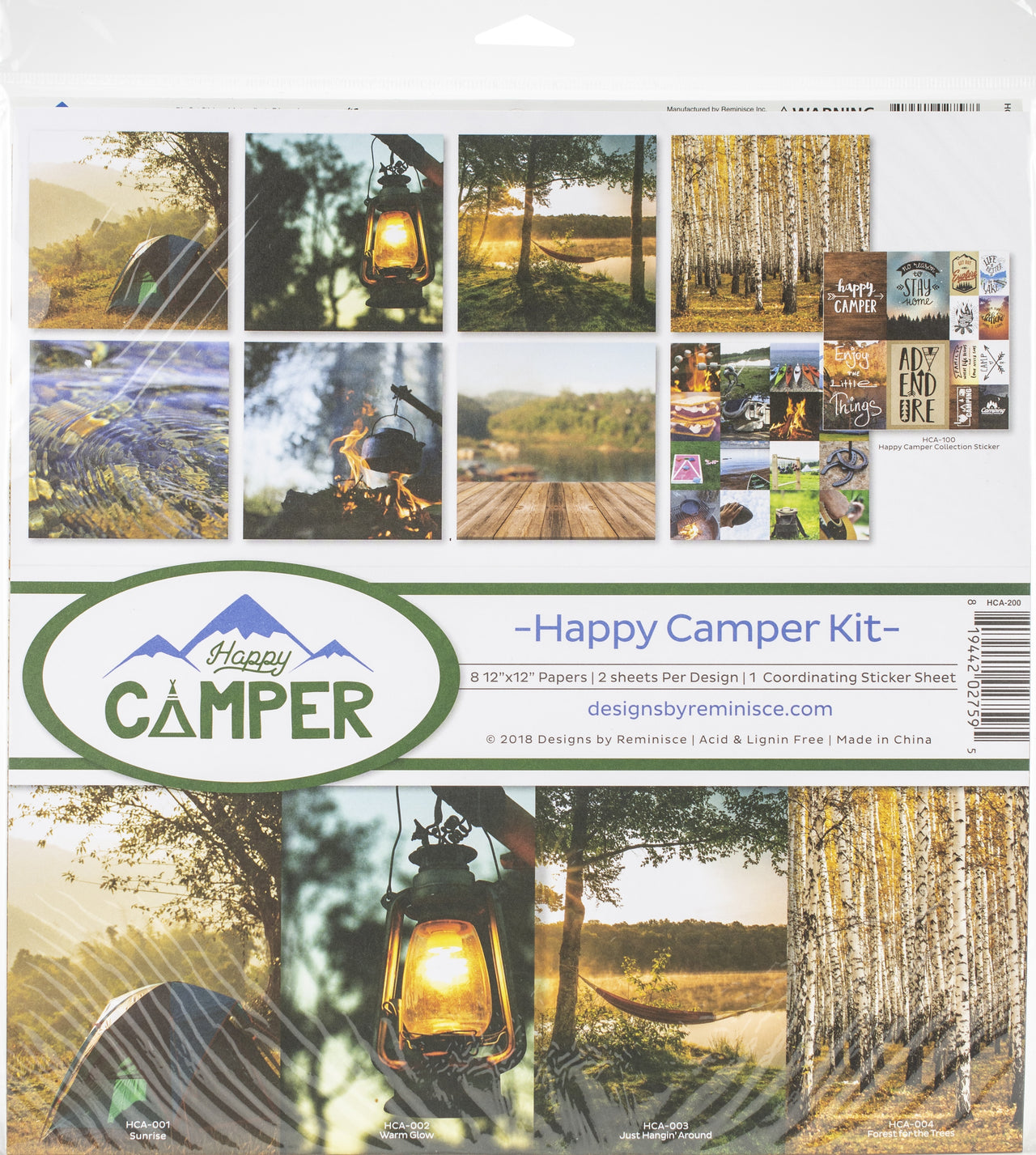 Reminisce Collection Kit 12"X12" - Happy Camper