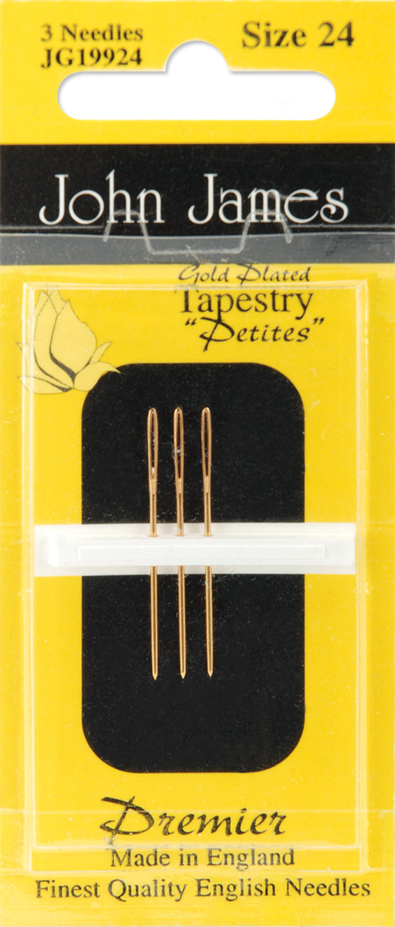 John James Size 24 Gold Petites Cross Stitch Needles (3)