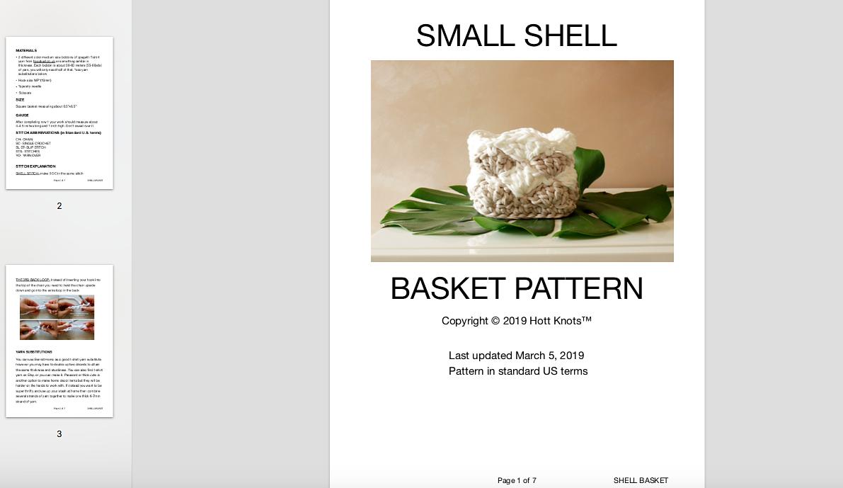 Small Shell Basket