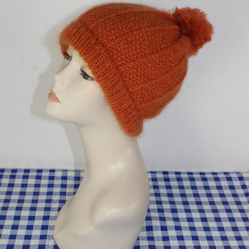 Circular Moss Stitch & Fishermans Rib Bobble Beanie