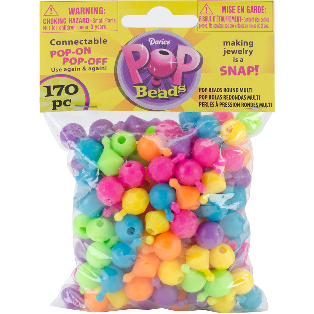 Darice Pop Beads 170/Pkg - Round