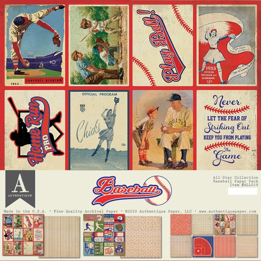 Authentique Paper Authentique All-Star Paper Pack - Baseball
