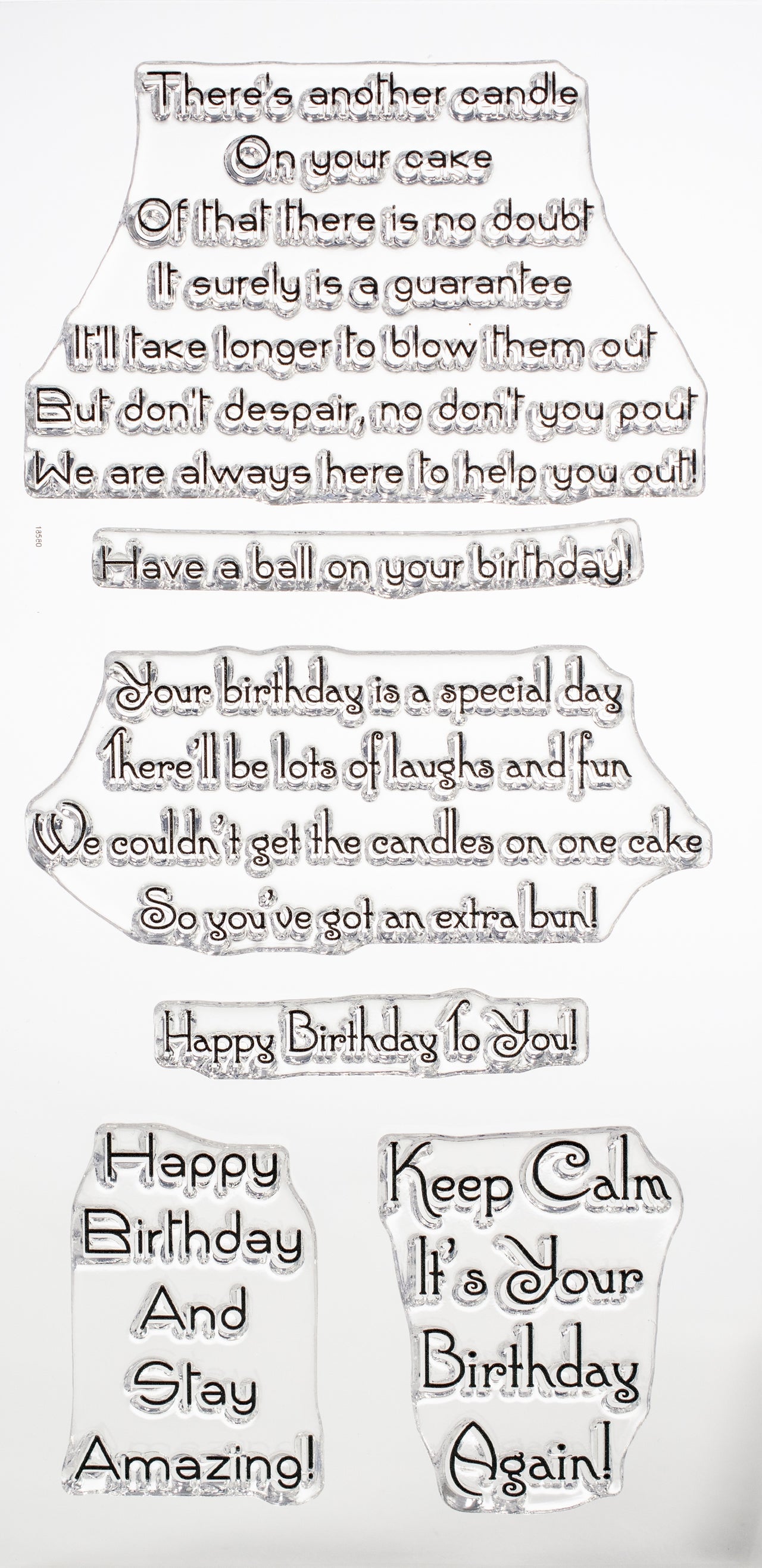 Creative Expressions Sentimentally Yours By Phill Martin Clear Stamp Set - Fun Birthday Verses