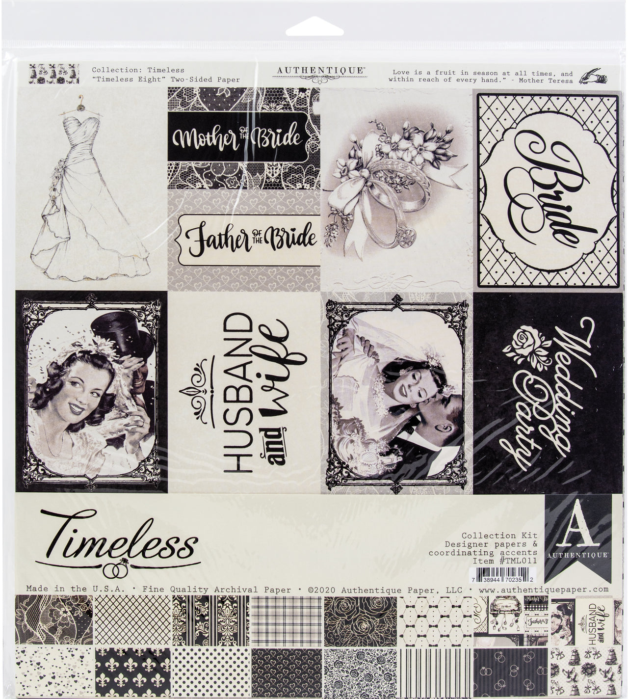 Authentique Paper Authentique Collection Kit 12"X12" - Timeless