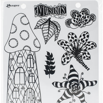 Ranger Dyan Reaveley's Dylusions Cling Stamp Collections 8.5"X7" - Down In The Woods