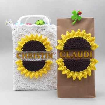 Sunflower gift bag in 3 versions - easy & versatile even for beginners