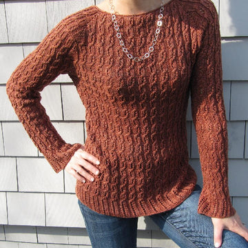 Lace Cable Rib Pullover